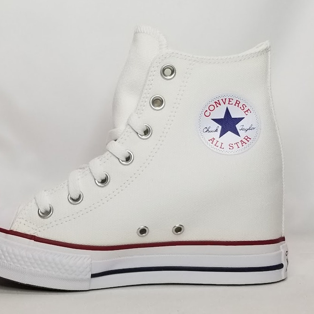 Converse Women's Wedge Hi Tops Size 7 White A11908C NWT - Picture 5 of 8